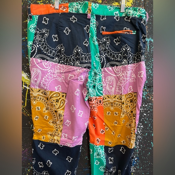 SUN & STONE BANDANA PATCHWORK PANTS - Picture 4 of 9
